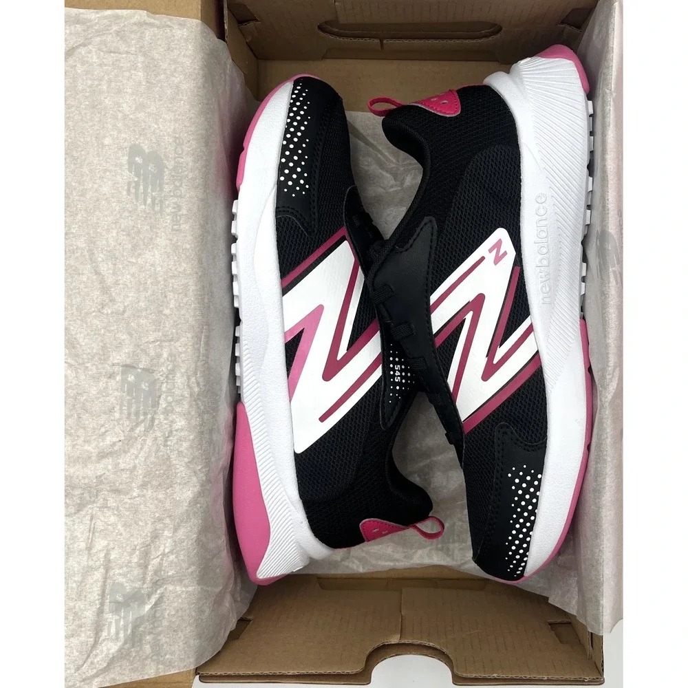 New Balance Youth Girls DynaSoft 545 v1 Running Shoes Size 3.5 Black Pink Laceup